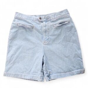 Vintage 90s Cherokee Light Wash Denim Shorts High Rise Size 12